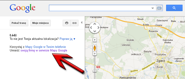 jak dodać firmę do Google Maps